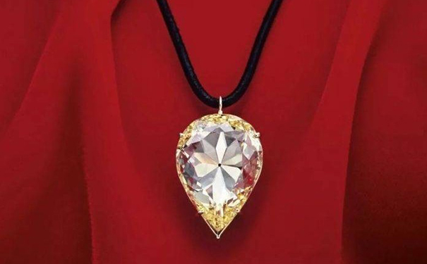 水滴型24.04ct黄钻