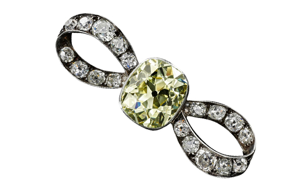 黄钻胸针，18世纪末