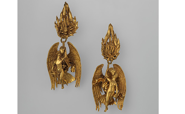 金质耳坠，约公元前330-前300年，希腊