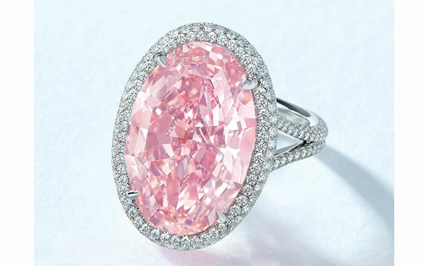 14.93ct椭圆形粉钻