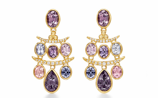 Small Seta Fringe 金质耳坠