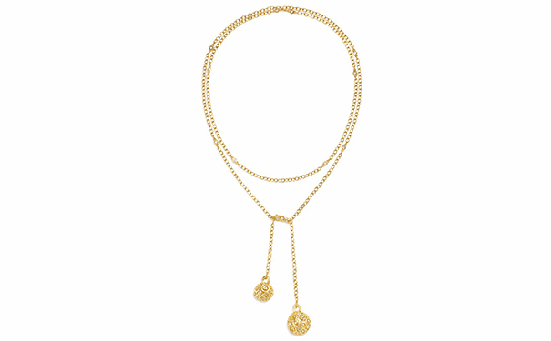 Lattice 金质挂坠项链