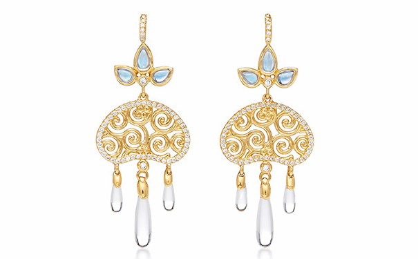  Perse Lattice 金质耳坠