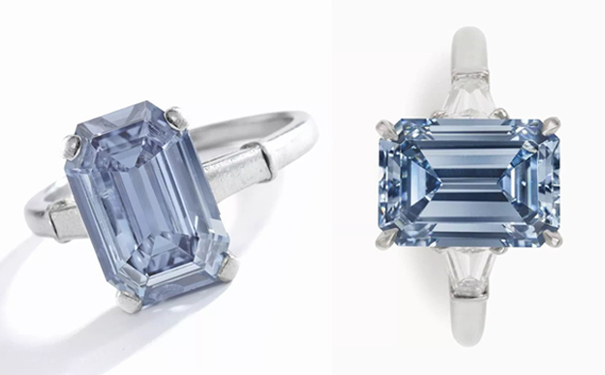 3.47克拉Fancy Intense Blue蓝钻/3.09克拉Fancy Intense Blue蓝钻