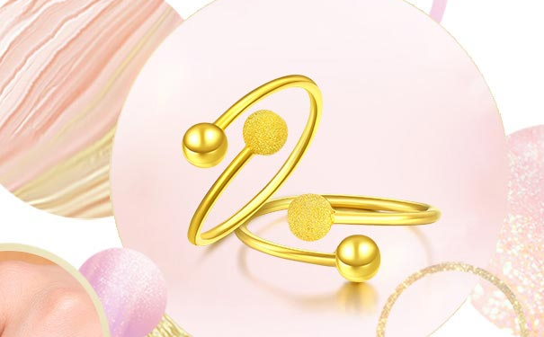 爱情火花活口黄金戒指