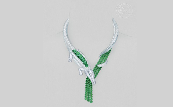 卡地亚白金项链图纸