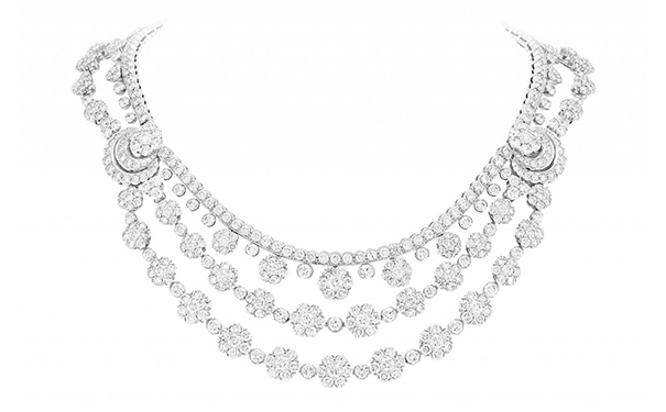 三层Snowflake 铂金项链