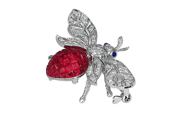 Abielle Bee 白金胸针