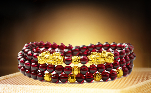 黄金转运珠+石榴石