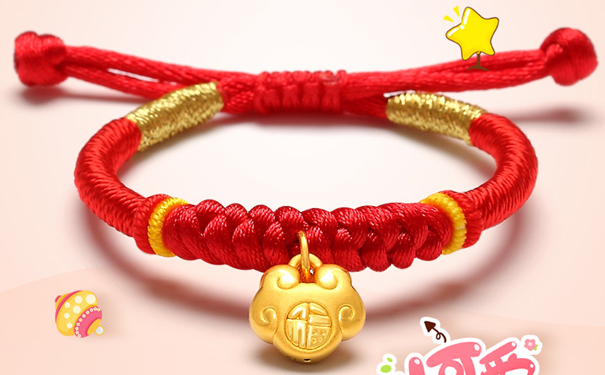 黄金转运珠+红绳
