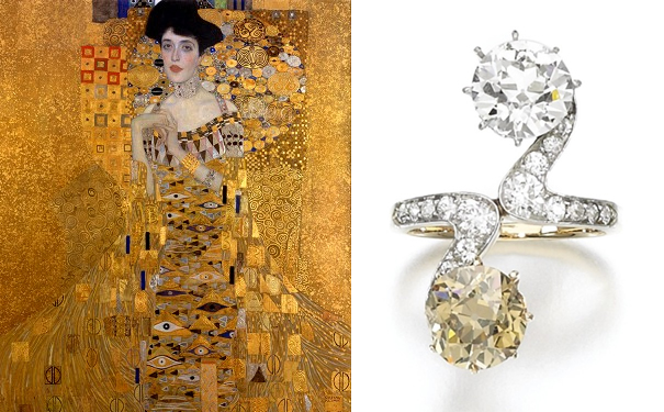 以43750英镑（含佣金）的价格成交的钻石戒指