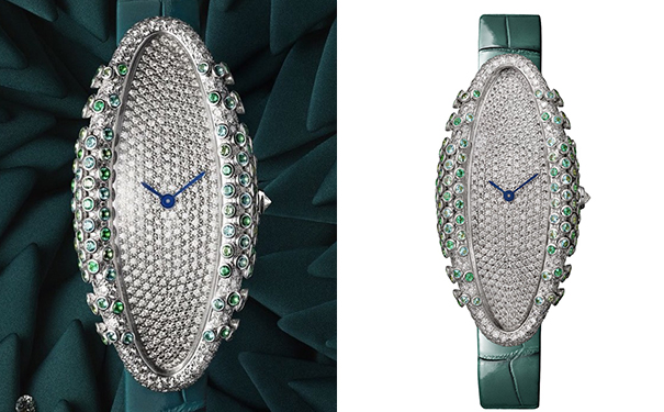 Cartier Baignoire Allongée 高级珠宝腕表