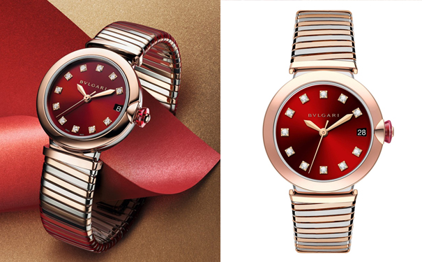  33mm 精钢表壳搭配玫瑰金表圈