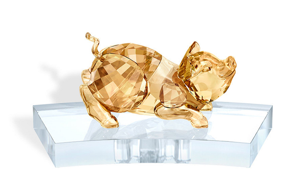 施华洛世奇-萌猪水晶摆件