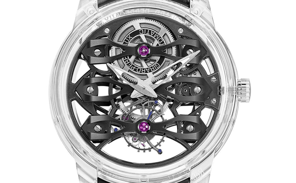 Quasar 蓝宝石表壳镂空陀飞轮腕表