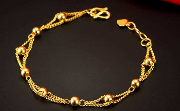 女士黄金手链圆珠款结实吗