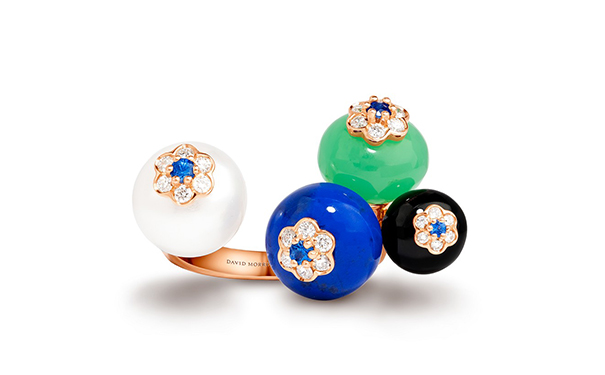 蓝宝石玫瑰金戒指 蓝宝石玫瑰金戒指