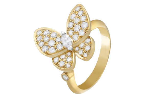 Two Butterflies 金质戒指，by Van Cleef & Arpels