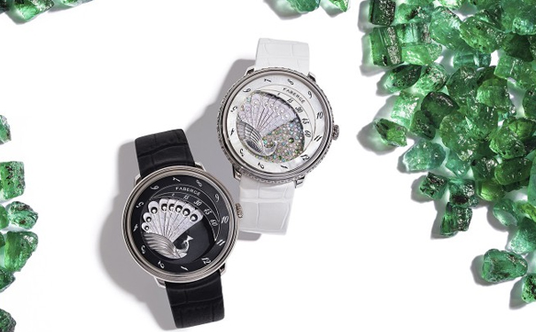 Lady Compliquée孔雀系列使用了设计精巧独特的机芯