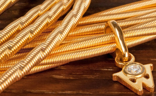 华洛芙：金丝编织项链