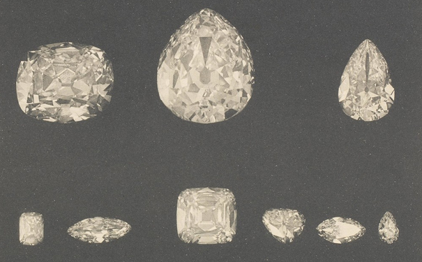 切割为9颗大尺寸钻石和96颗小尺寸钻石