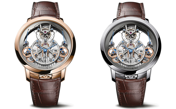 每个版本限量28枚，玫瑰金版官价46800瑞郎，精钢版官价37150瑞郎。