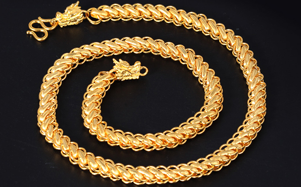 男人戴100克金项链大吗