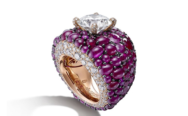 Technicolor 玫瑰金戒指，by de Grisogono