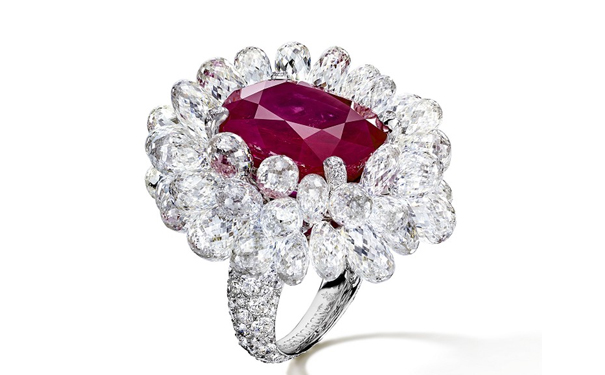 Technicolor 白金戒指，by de Grisogono