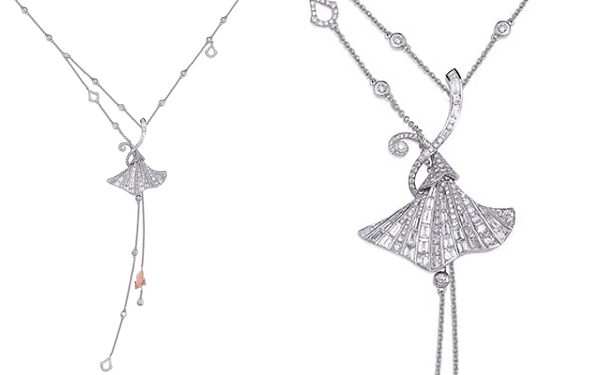 Belle 白金项链，by Stenzhorn  镶嵌圆形明亮式切割钻石