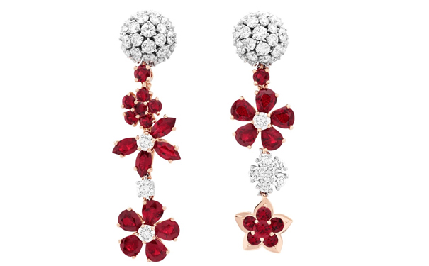 Folie des Prés 白金耳坠，by Van Cleef & Arpels