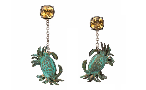 Rock Pool 白金耳坠，by Tessa Packard