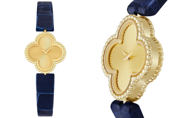 Sweet Alhambra 金质腕表，by Van Cleef & Arpels