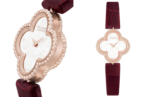 Sweet Alhambra 玫瑰金腕表，by Van Cleef & Arpels