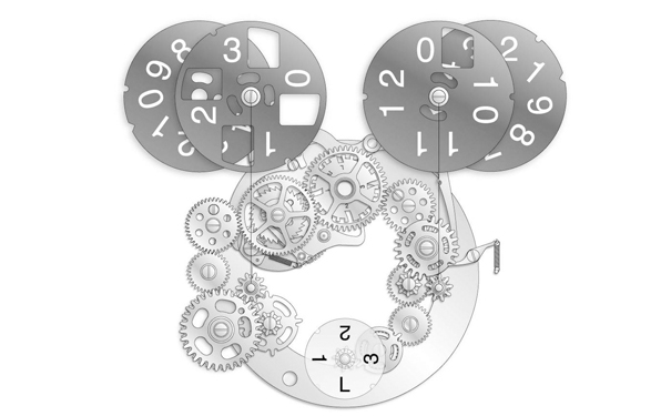岩灰色表盘装饰日晖纹