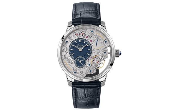 搭配深蓝色鳄鱼皮表带，限量25枚，官价45000欧元